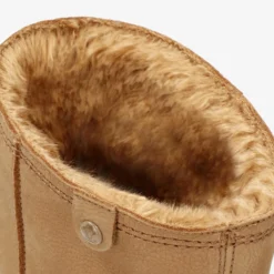 Bambina Botas de piel con forro interior de pelo.