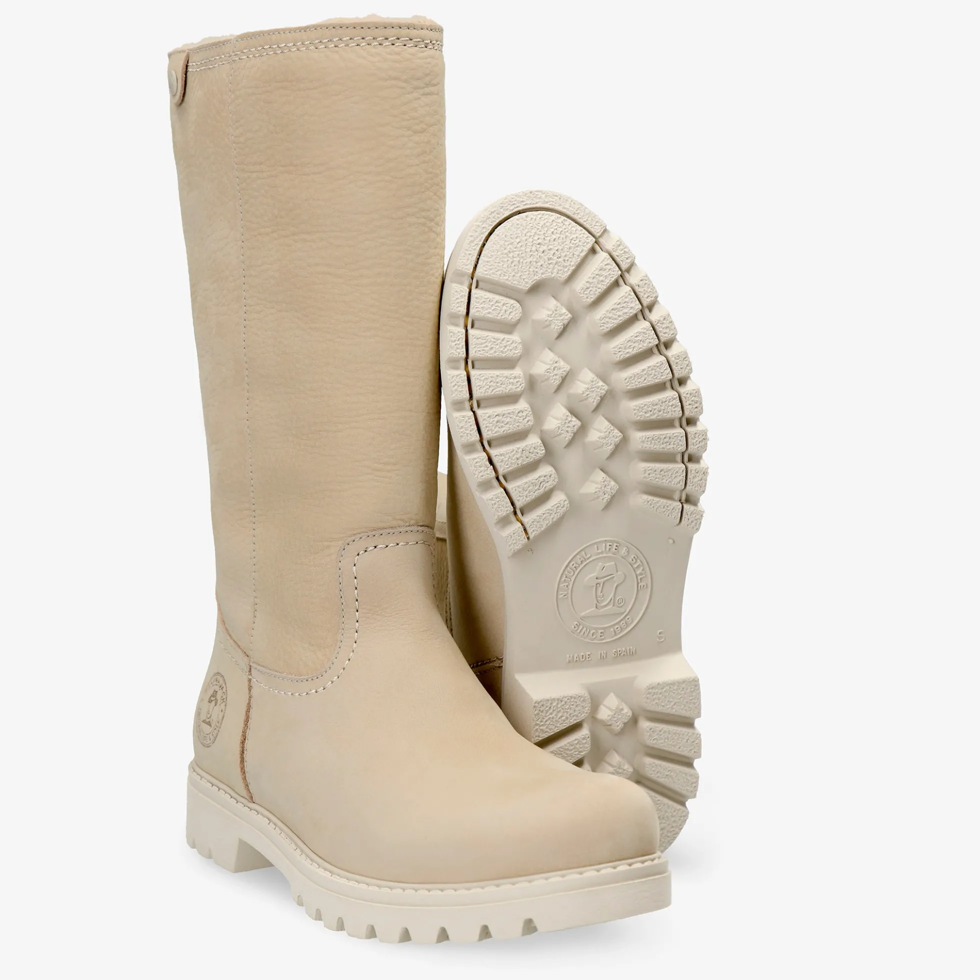 Bambina Botas de piel con forro interior de pelo.