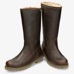 Bambina Botas de piel con forro interior de pelo.