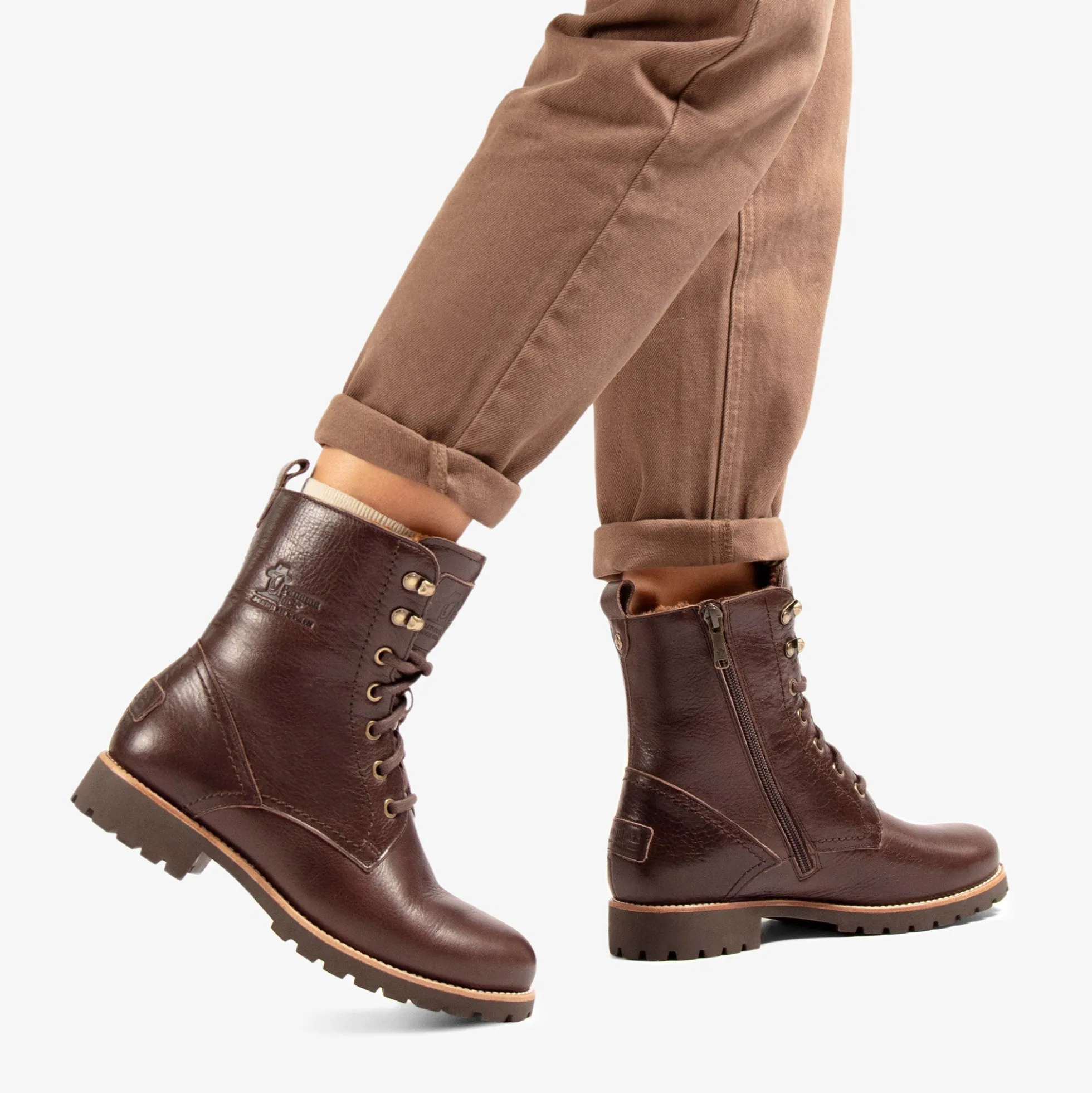 Fara Igloo Trav Botas de piel con forro interior de pelo natural.