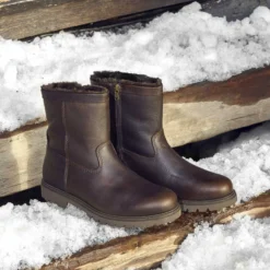 Fedro Botas de piel con forro interior de pelo.