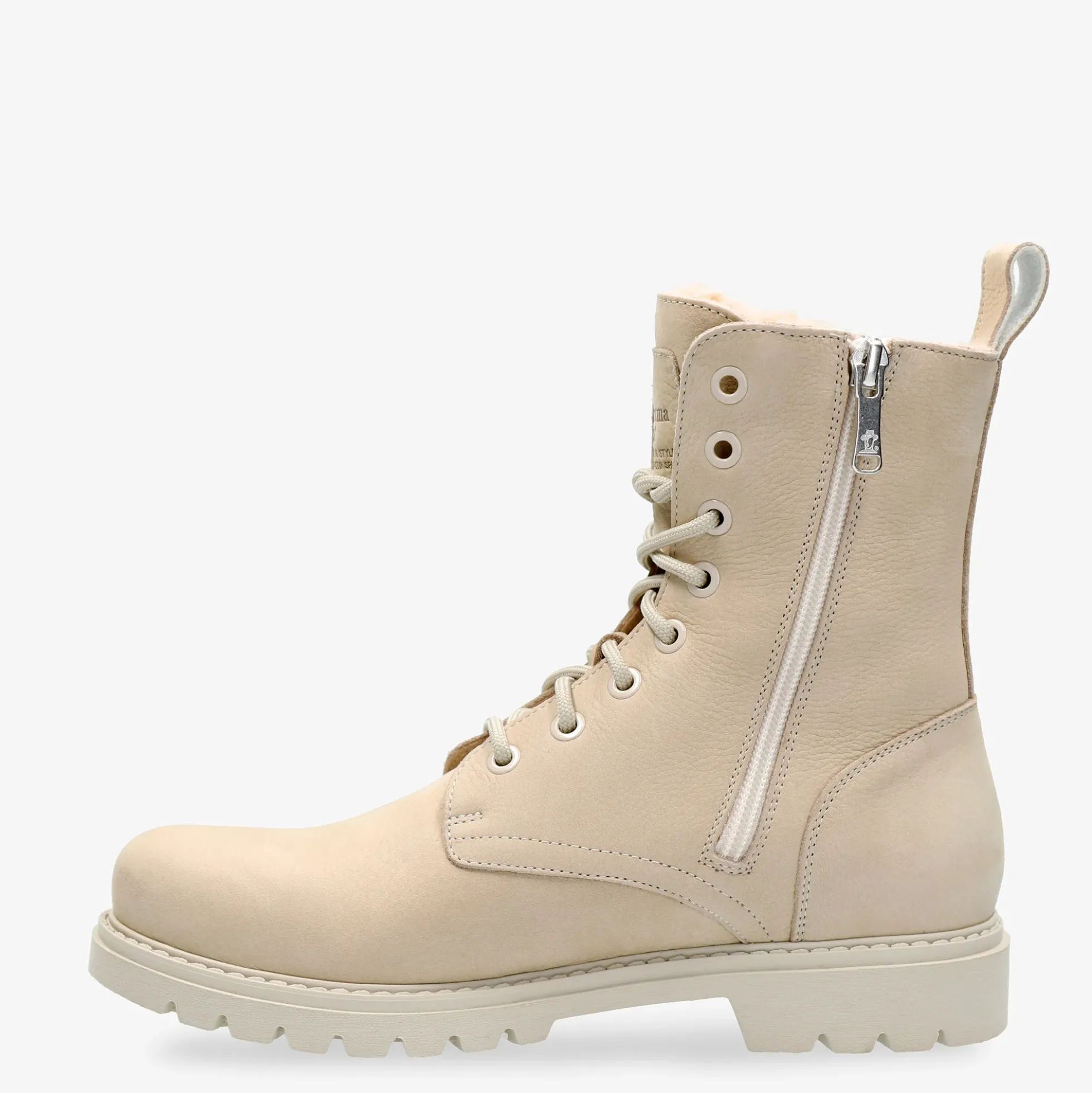 Frisia Botas de piel con forro interior de pelo.