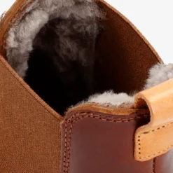 Giordana Igloo Trav Botín de piel con forro interior de pelo natural.