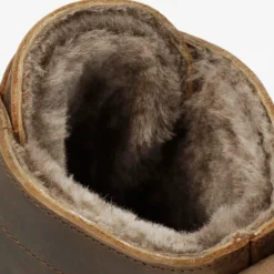 Glasgow Igloo Botín de piel con forro interior de pelo natural.