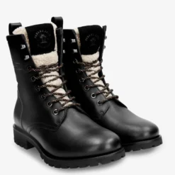 Ibi Botas de piel con forro interior de pelo.