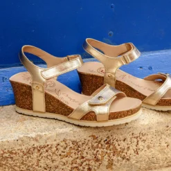Julia Shine Sandalias de piel con forro interior de piel.