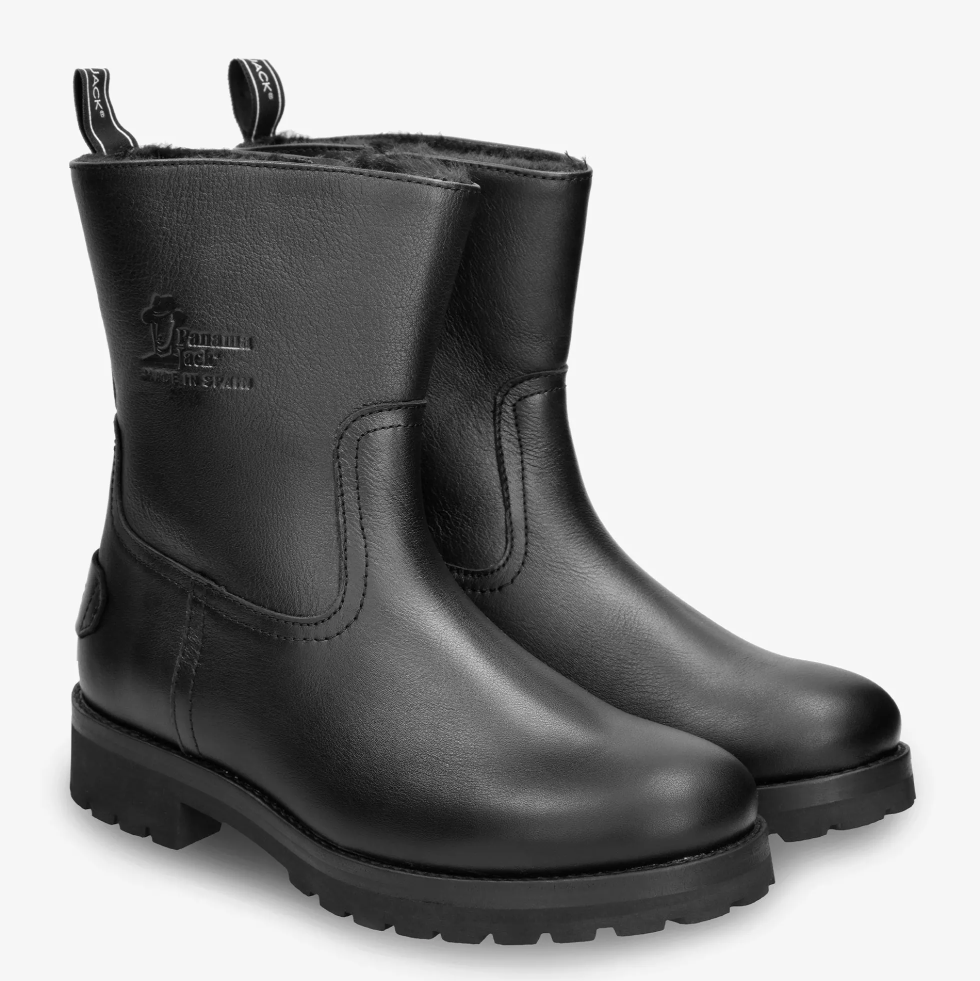 Monovar Botas de piel con forro interior de pelo.