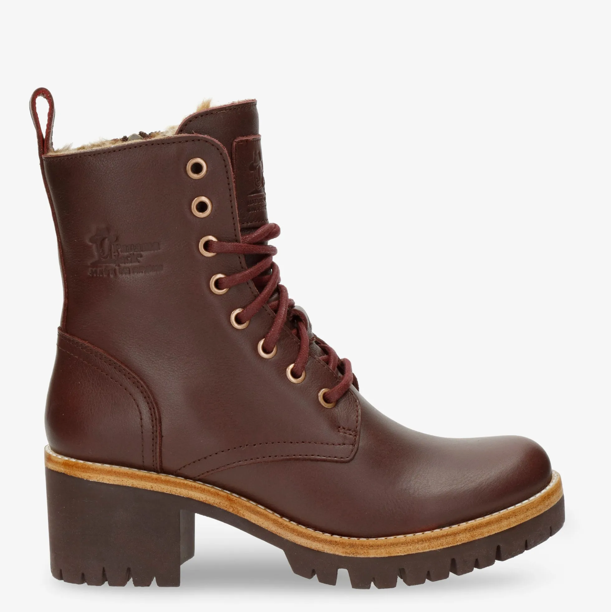 Padma Botas de piel con forro interior de pelo.