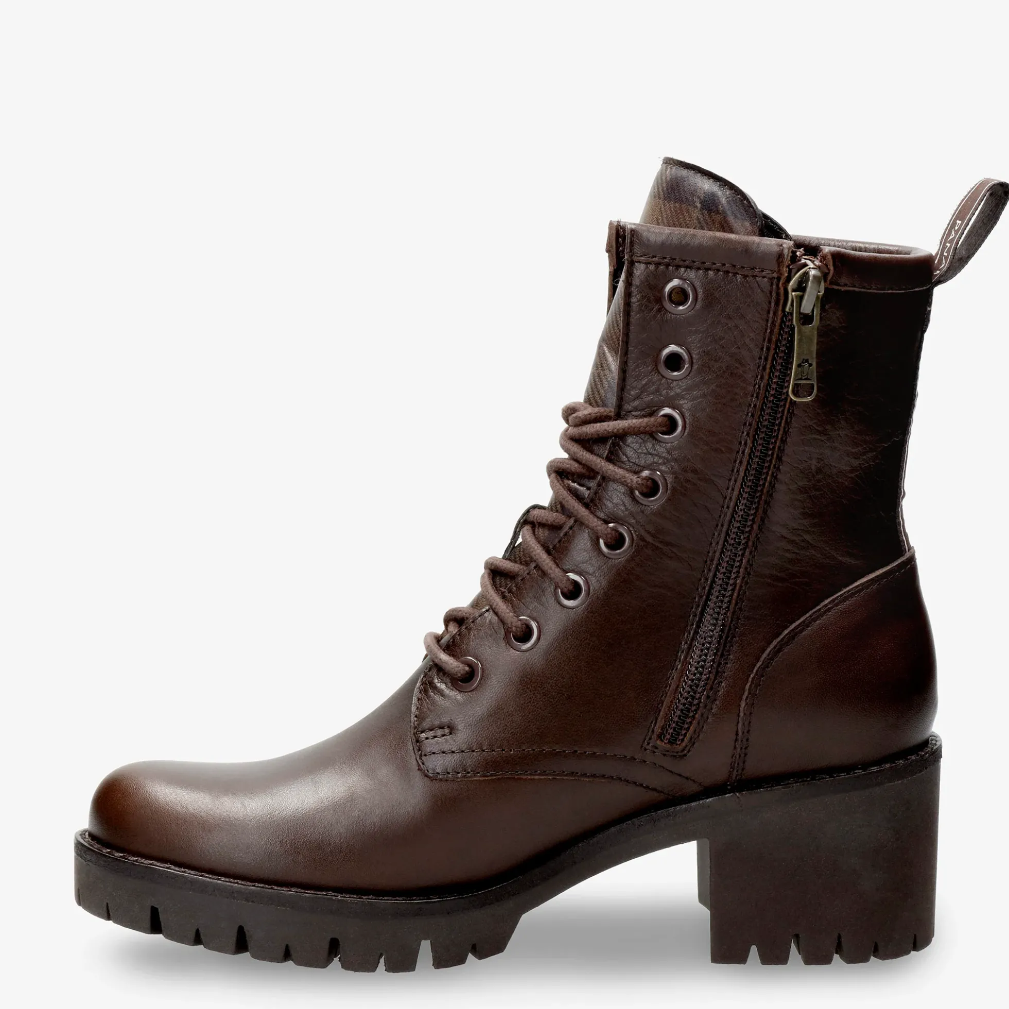 Padma Plaid Botas de piel con forro interior de piel.