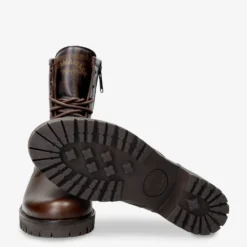 Padma Plaid Botas de piel con forro interior de piel.