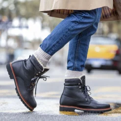 P03 Aviator Botas de piel con forro interior de algodón.