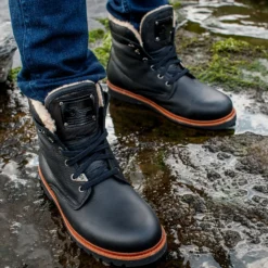 P03 Aviator Botas de piel con forro interior de algodón.