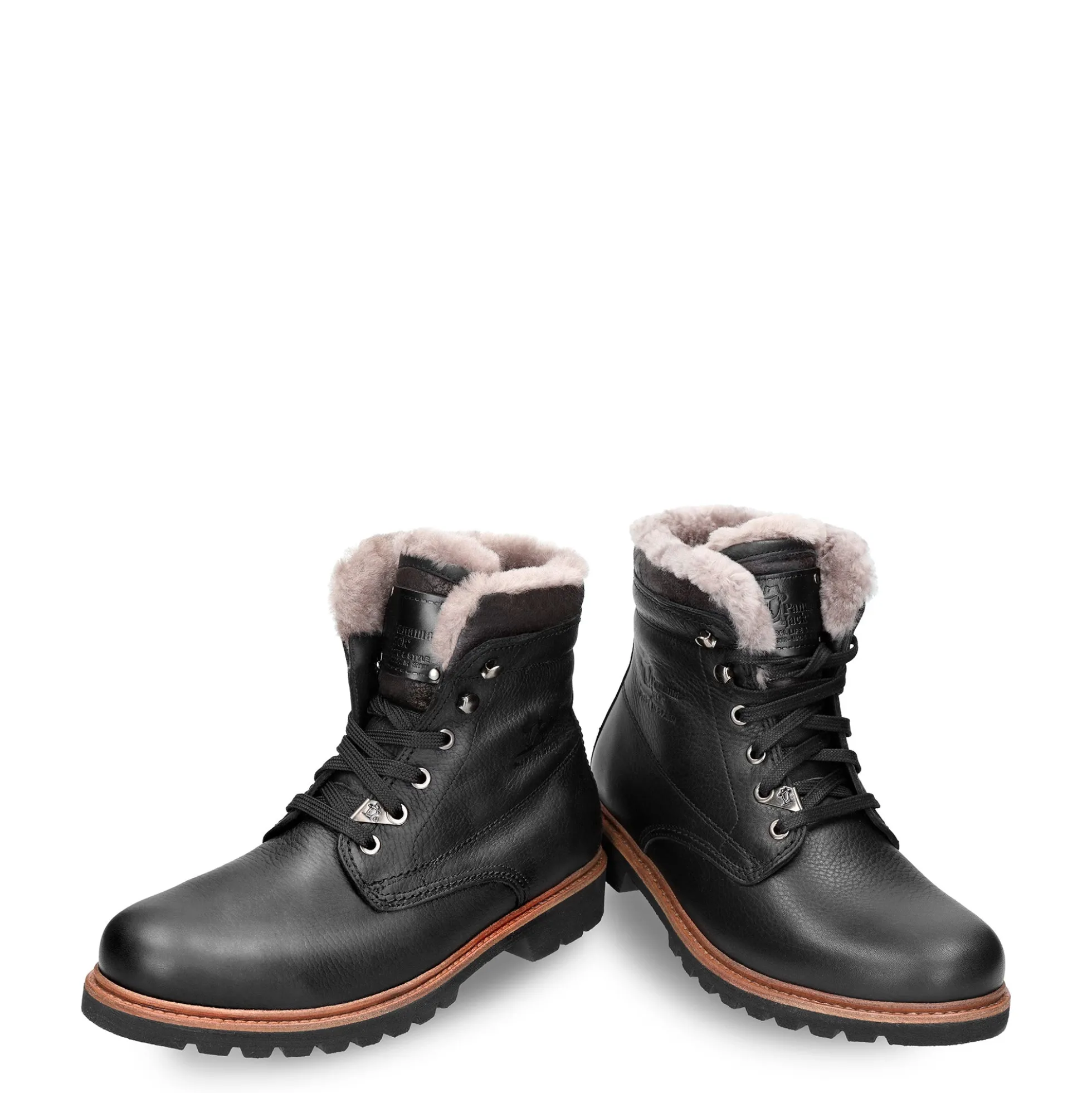 P03 Aviator Igloo Botas de piel con forro interior de pelo natural.