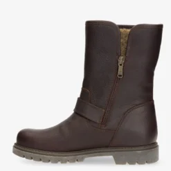 Singapur Botas de piel con forro interior de pelo.