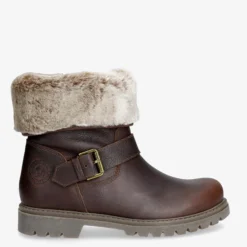 Singapur Botas de piel con forro interior de pelo.