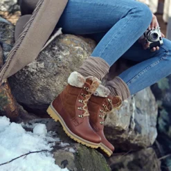 Tuscani Botas de piel con forro interior de pelo.