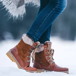 Tuscani Botas de piel con forro interior de pelo.