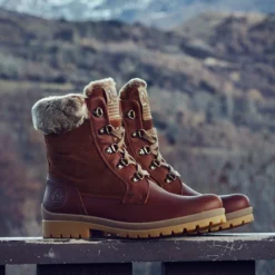 Tuscani Botas de piel con forro interior de pelo.