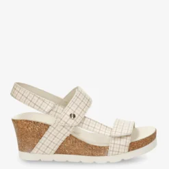 Vilma Plaid Sandalias de piel con forro interior de piel.